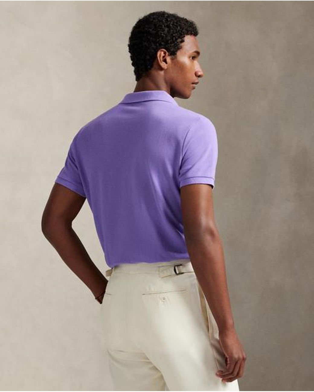 Polo Ralph Lauren Purple Custom Slim Fit Mesh Polo Shirt for men