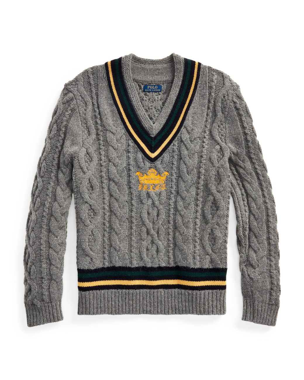 Polo Ralph Lauren Embroidered Cricket Jumper in Gray for Men | Lyst