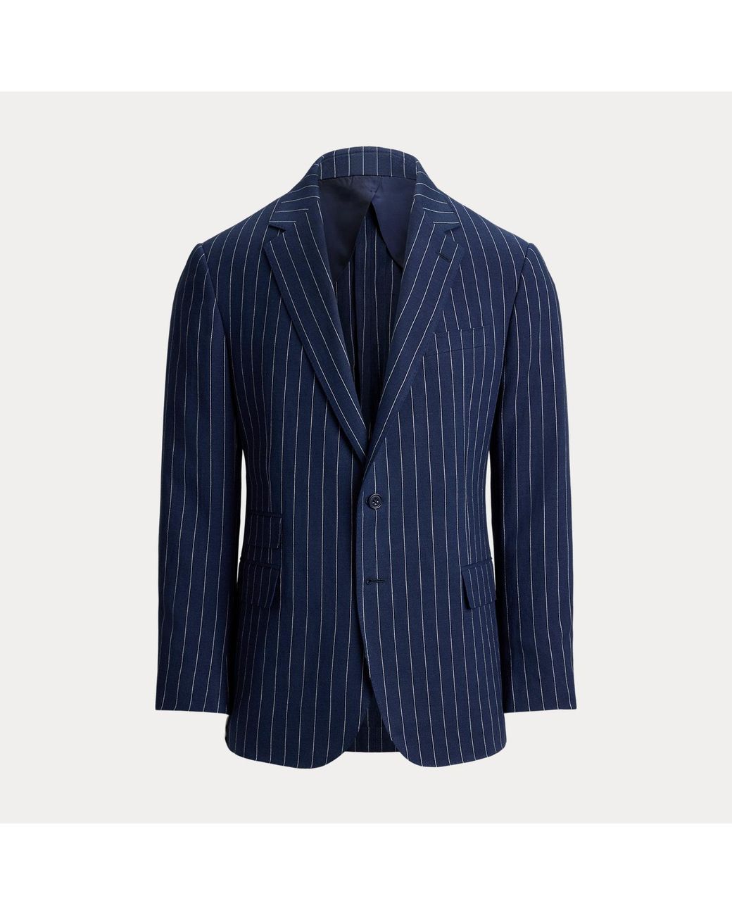 Ralph Lauren Blue Kent Hand-Tailored Striped Blazer for men