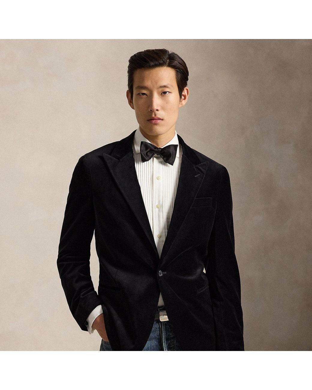 Polo Ralph Lauren Black Modern Fit Velvet Jacket for men