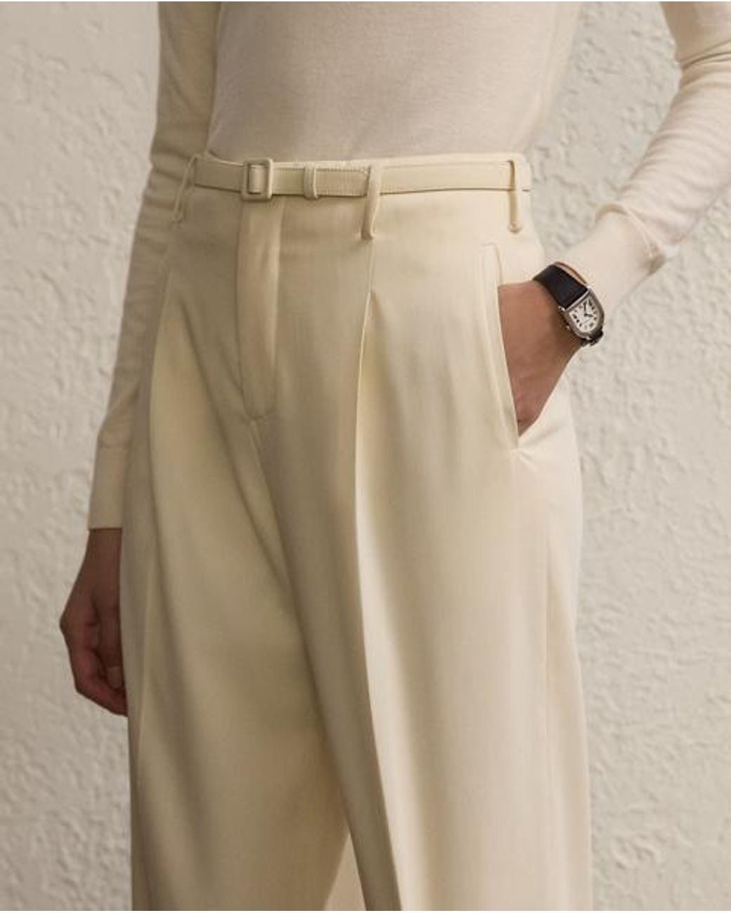 Ralph Lauren Natural Acklie Wool Gabardine Trouser