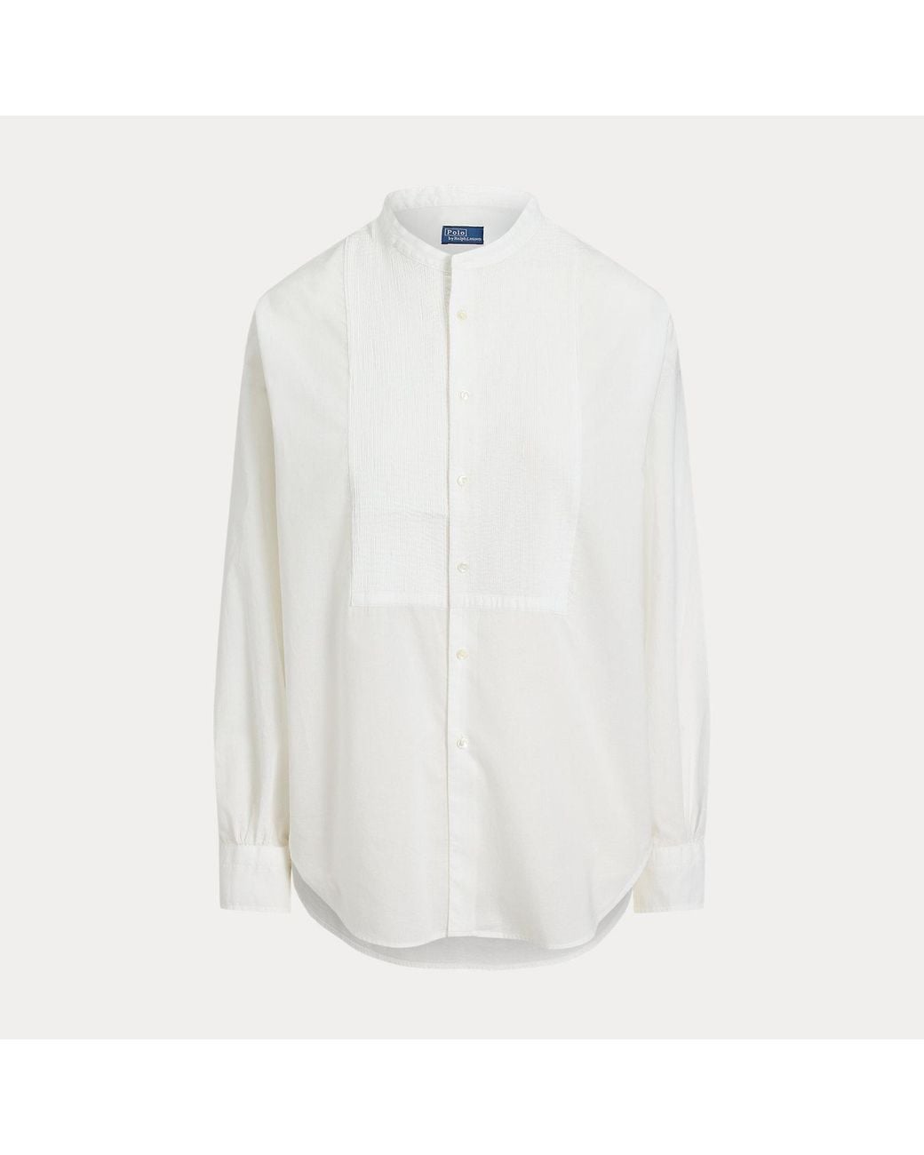 Polo Ralph Lauren Black Washed Cotton Tuxedo Shirt