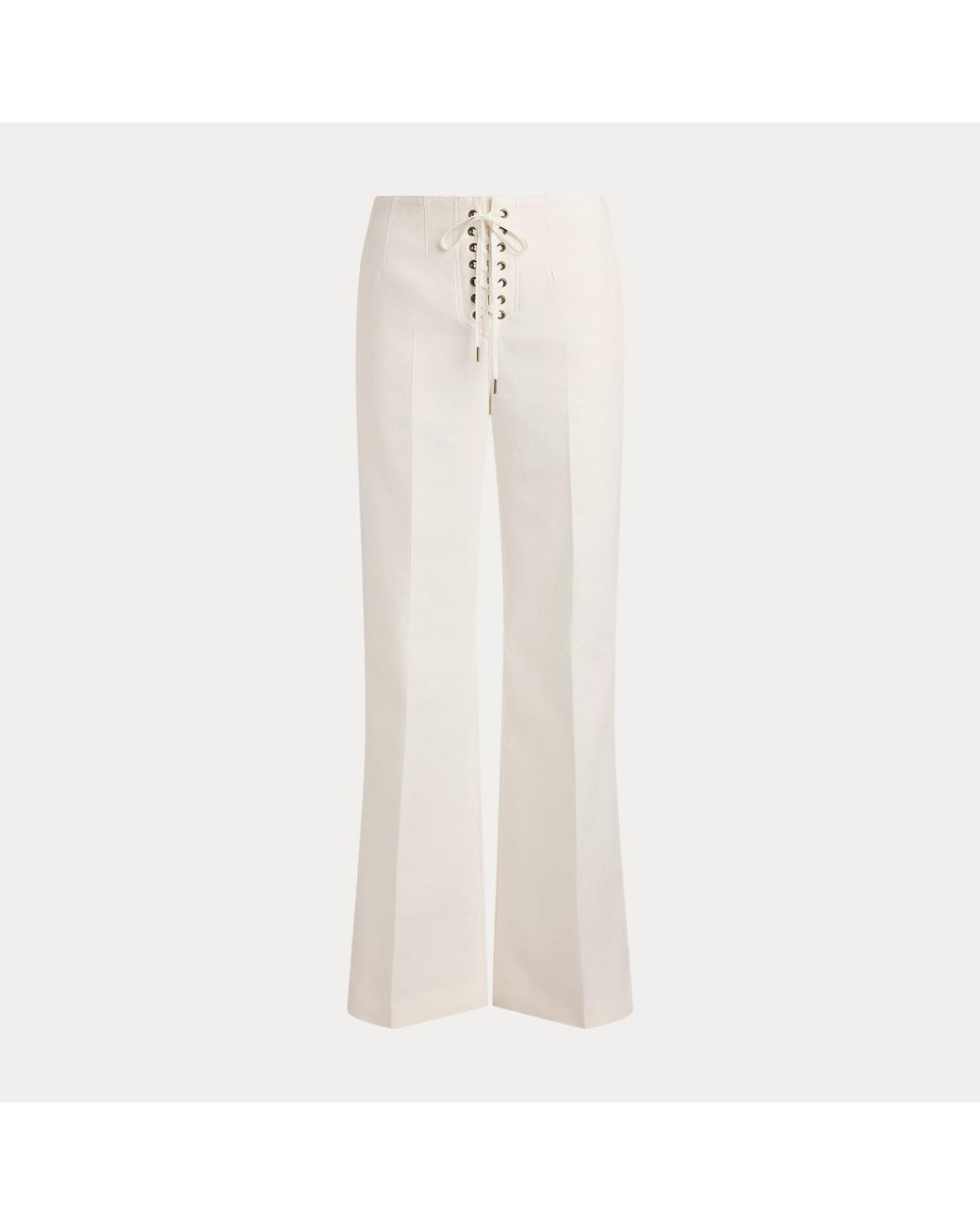 Polo Ralph Lauren White Beaton Cotton-Wool Lace-Up Trouser