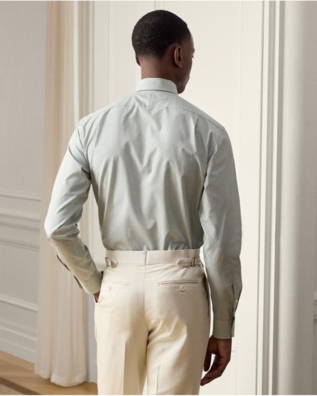 Ralph Lauren Gray End-On-End Shirt for men
