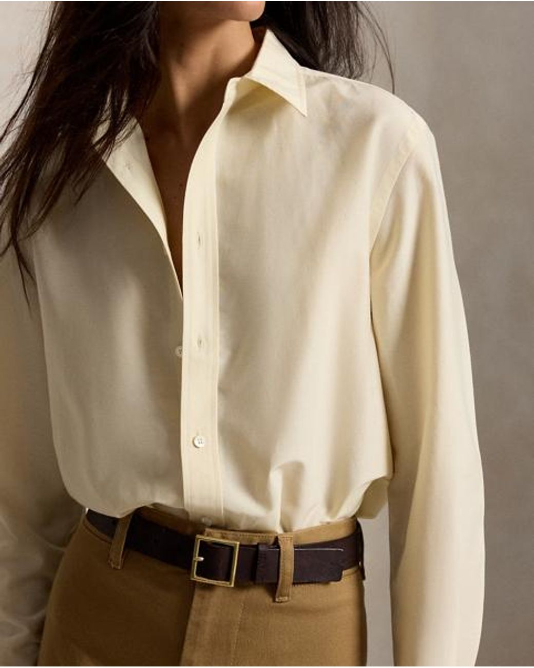 Polo Ralph Lauren Natural Relaxed Fit Cotton-Silk Shirt