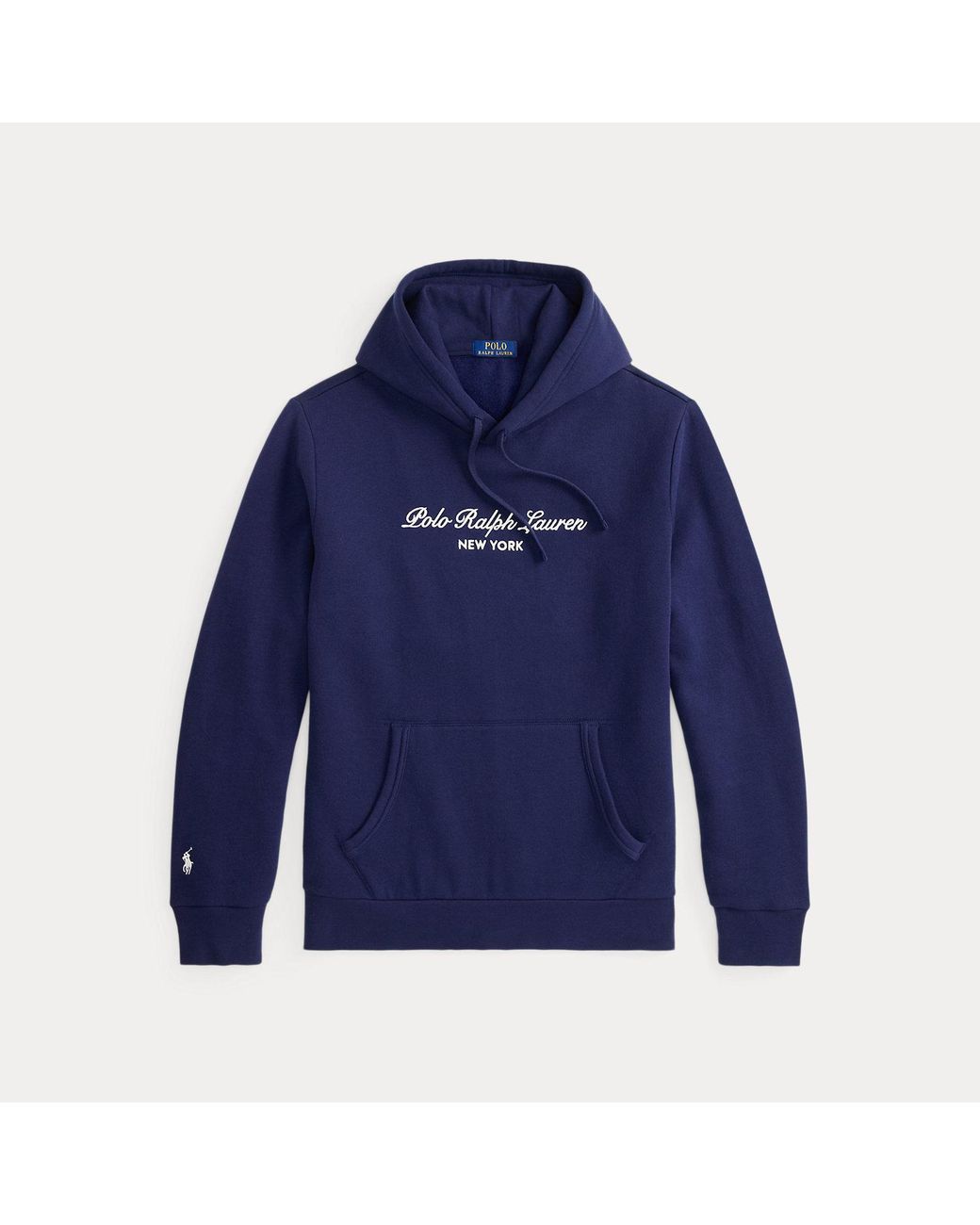 Polo Ralph Lauren Blue Logo Fleece Hoodie for men
