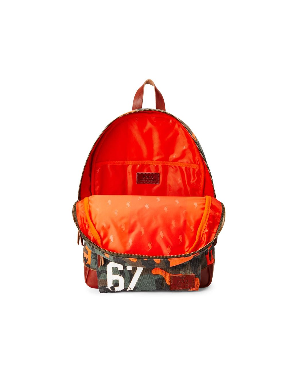 Polo Ralph Lauren Tiger-patch Camo Canvas Backpack in Orange for Men | Lyst