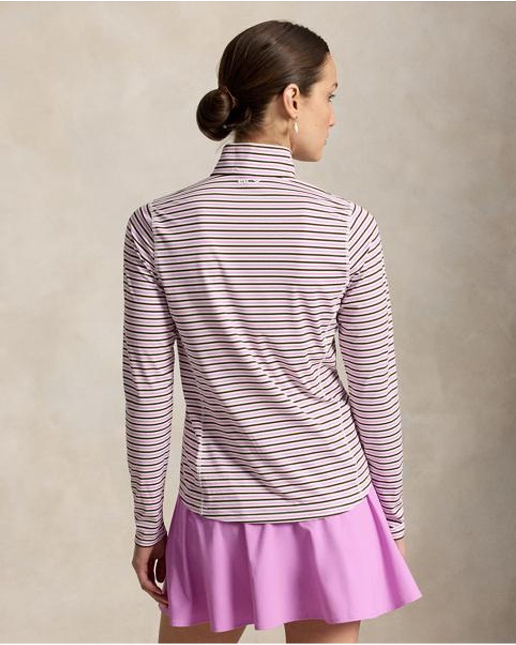 Ralph Lauren Purple Gestreifter Performance-Pullover