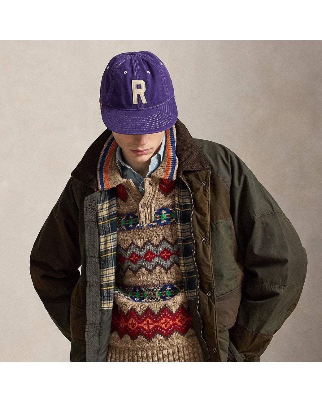 Polo Ralph Lauren Multicolor Patchwork Oilcloth Utility Jacket for men