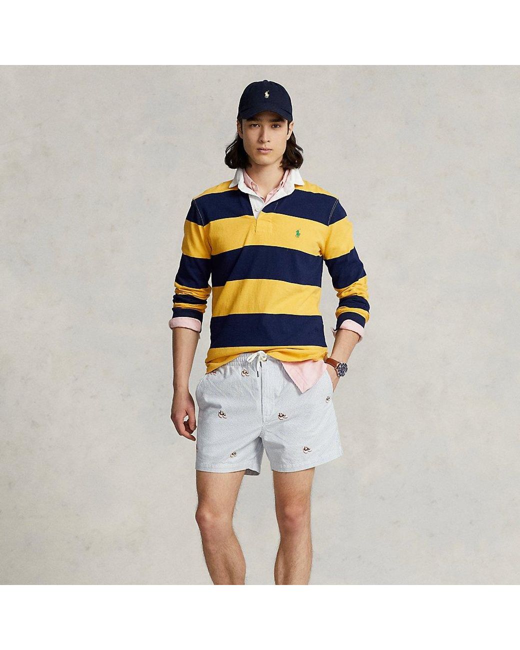 Ralph Lauren 5-inch Polo Prepster Oxford Short in Blue for Men | Lyst