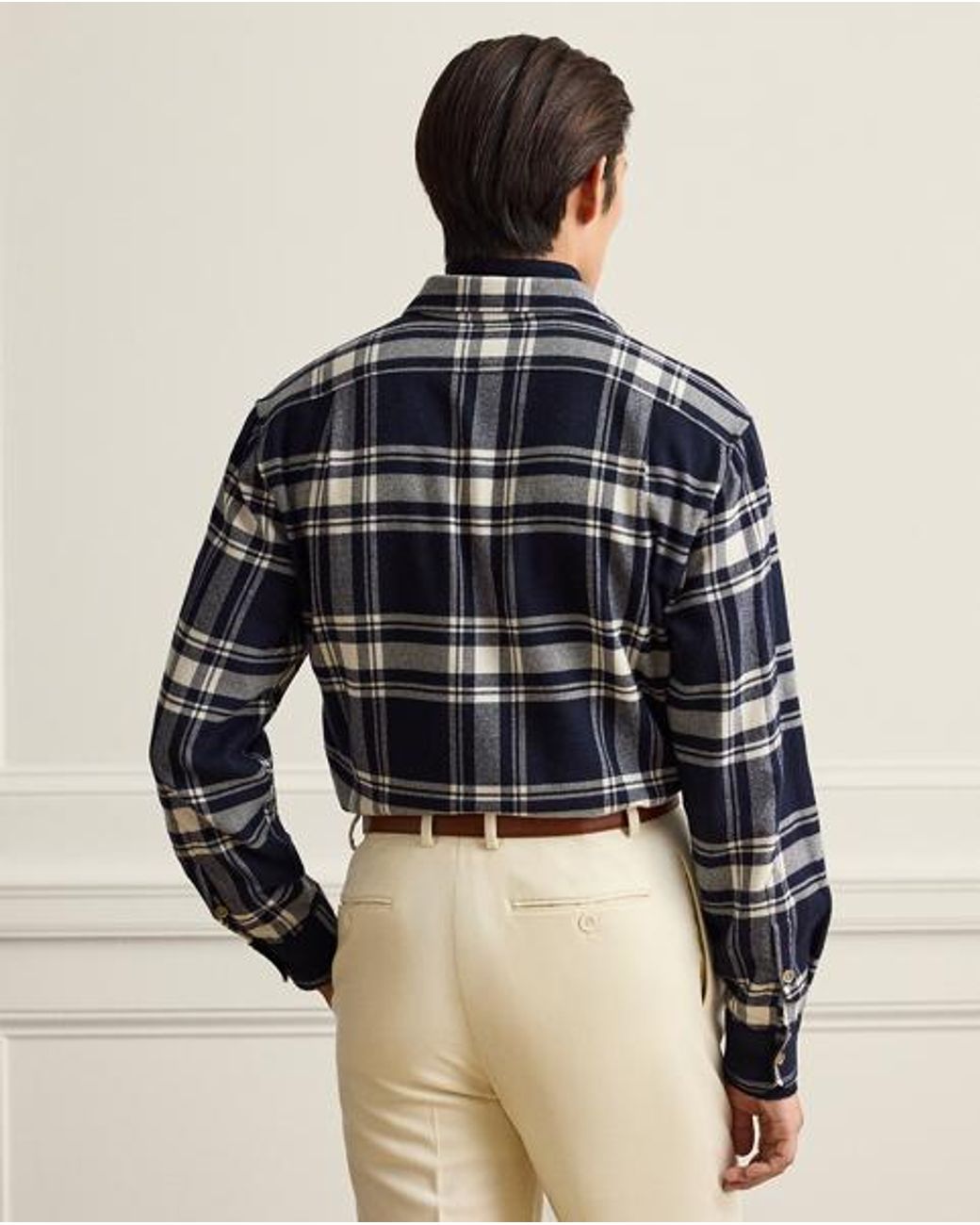 Ralph Lauren Black Plaid Flannel Shirt for men