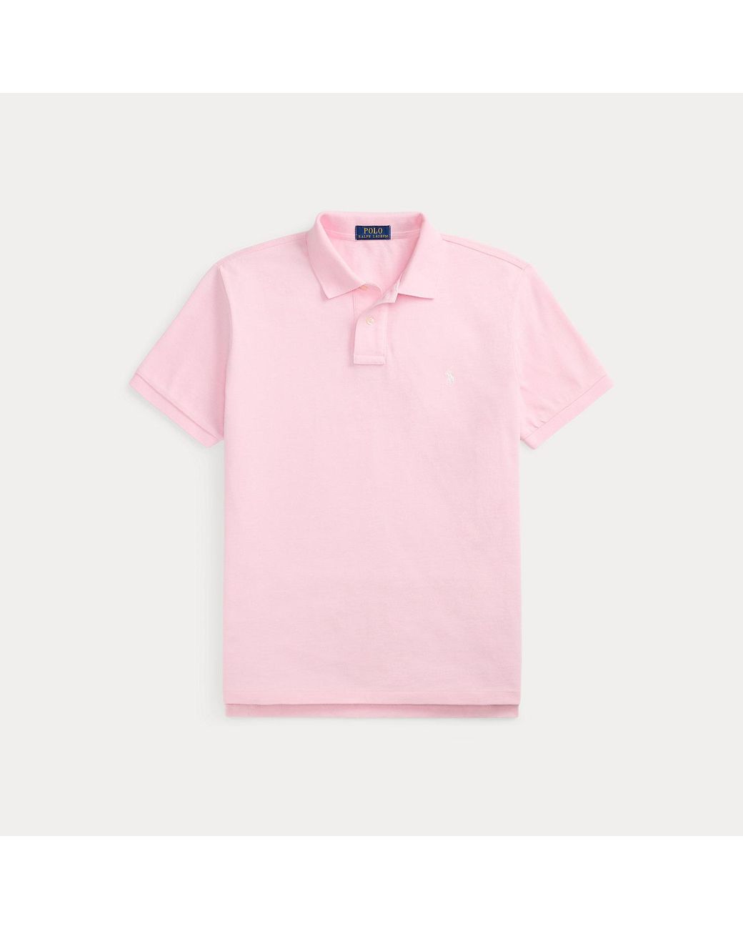 Polo Ralph Lauren Pink The Iconic Custom Slim Fit Mesh Polo for men