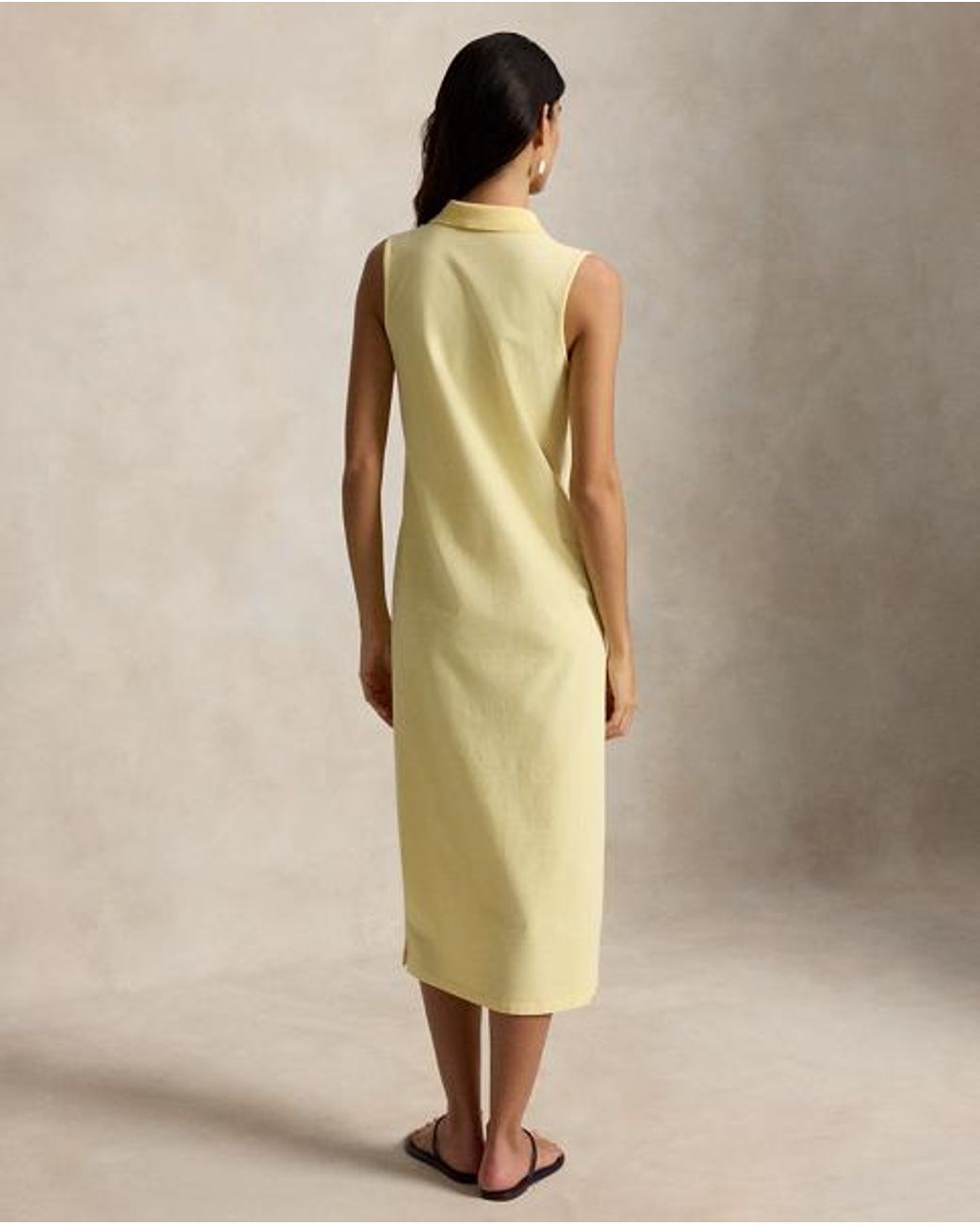 Polo Ralph Lauren Metallic Stretch-Cotton Sleeveless Polo Dress