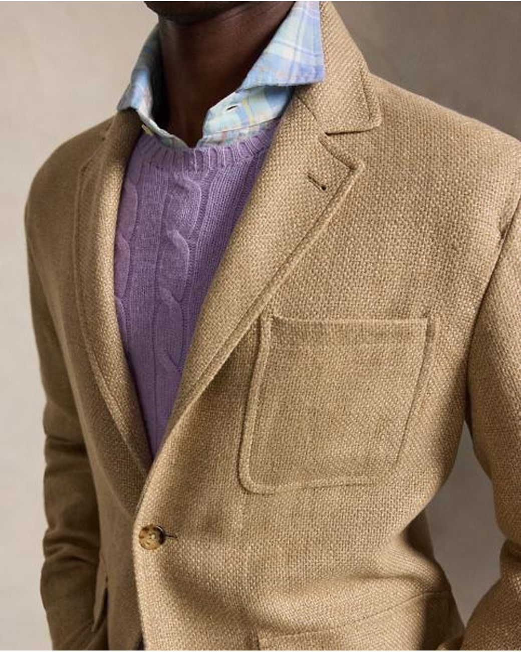 Polo Ralph Lauren Natural Tailored Fit Linen Hopsack Jacket for men