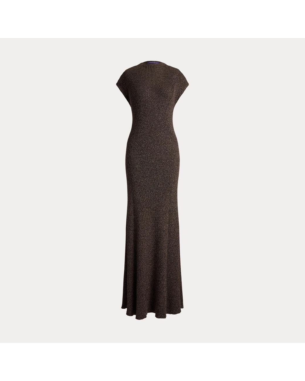 Ralph Lauren Black Windi Silk-Blend Mouliné Day Dress