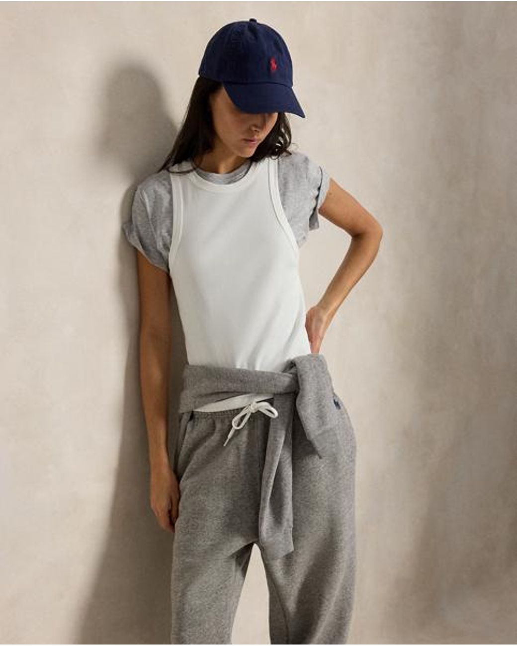 Ralph Lauren Gray Classic Shrunken Fit Jersey T-Shirt
