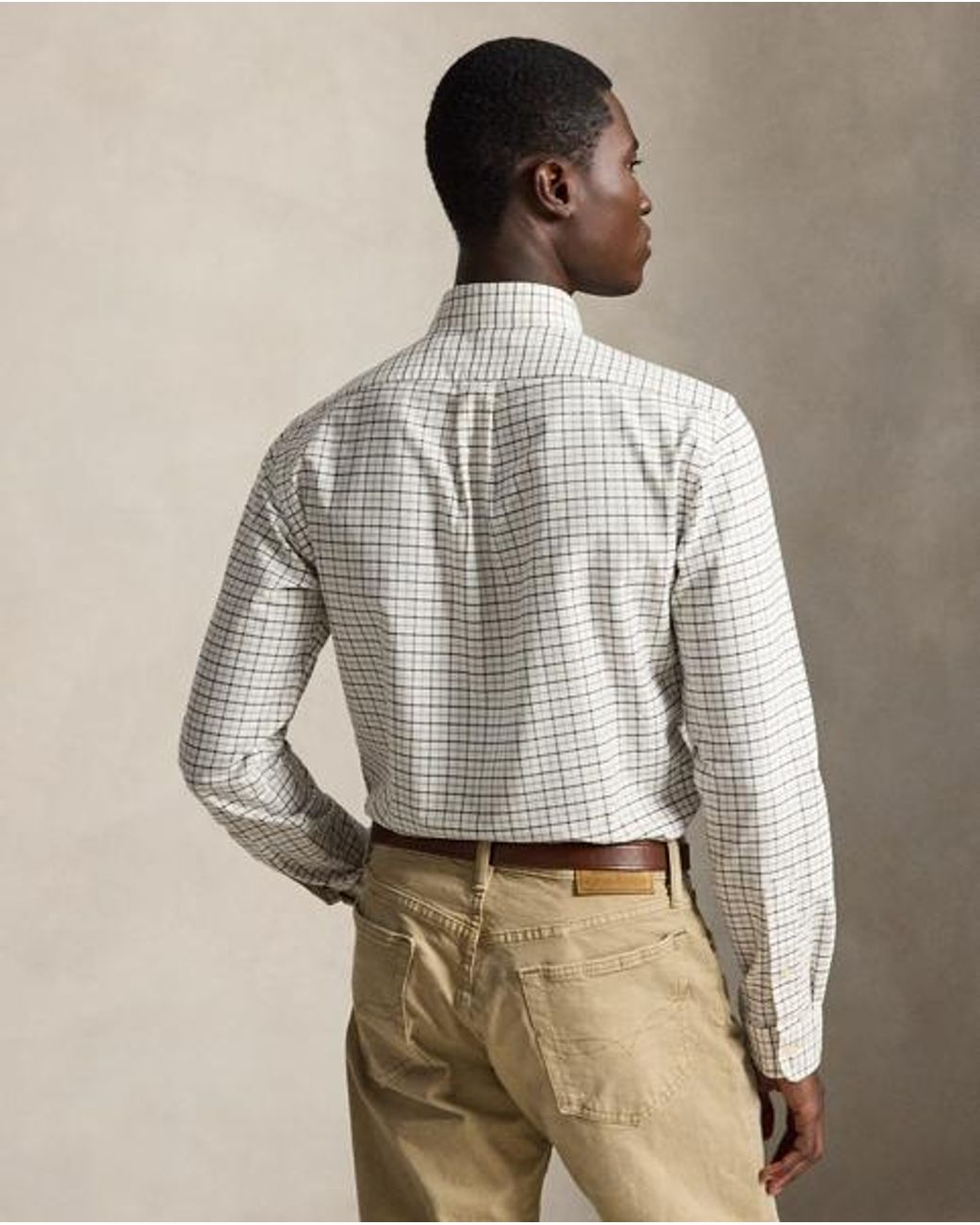 Polo Ralph Lauren White Custom Fit Tattersall Oxford Shirt for men