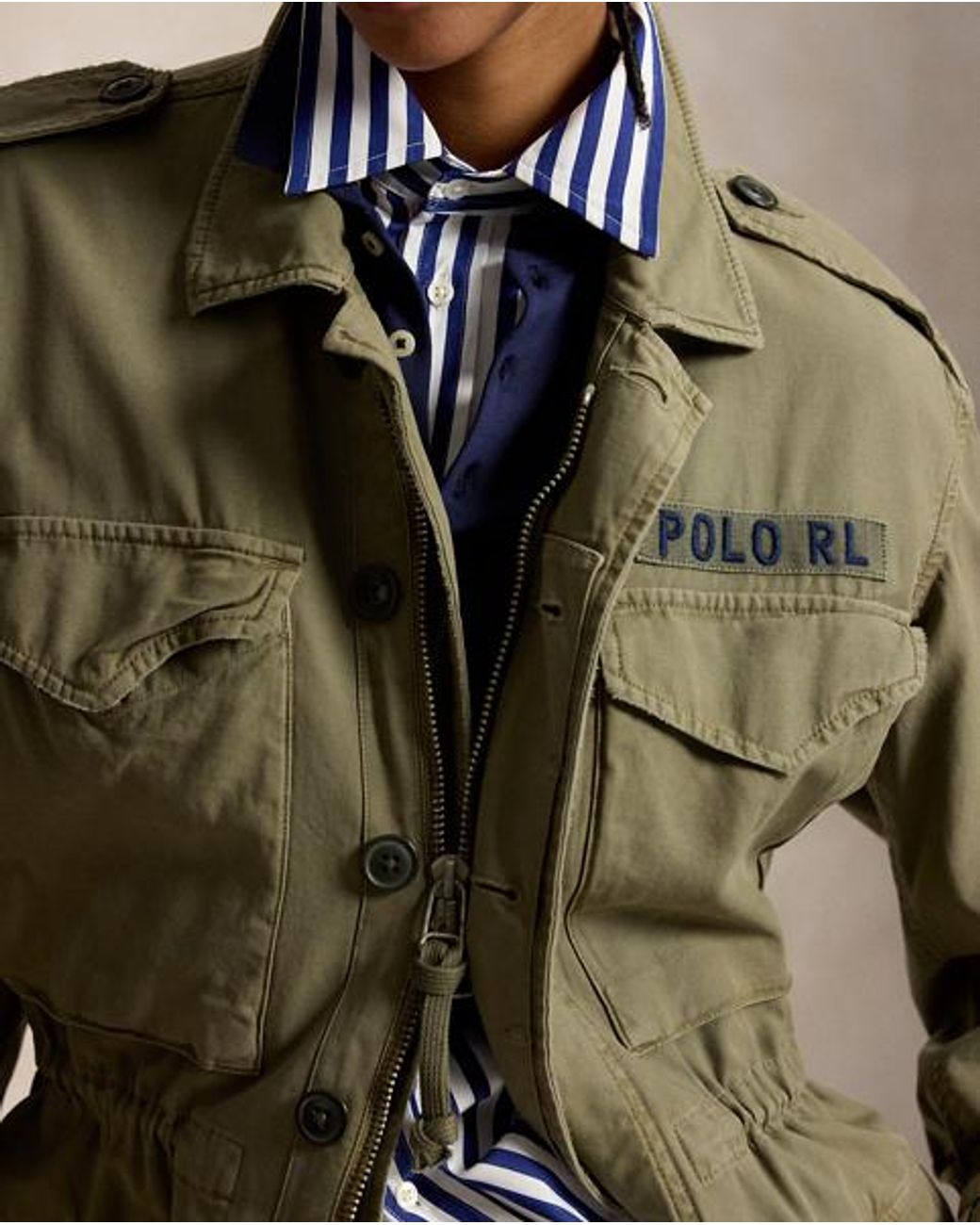 Polo Ralph Lauren Green Cotton Twill Field Jacket