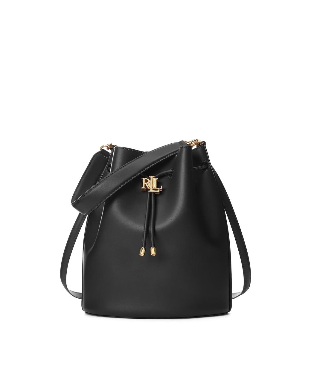 Ralph Lauren Leather Large Andie Drawstring Bag in Black Lyst