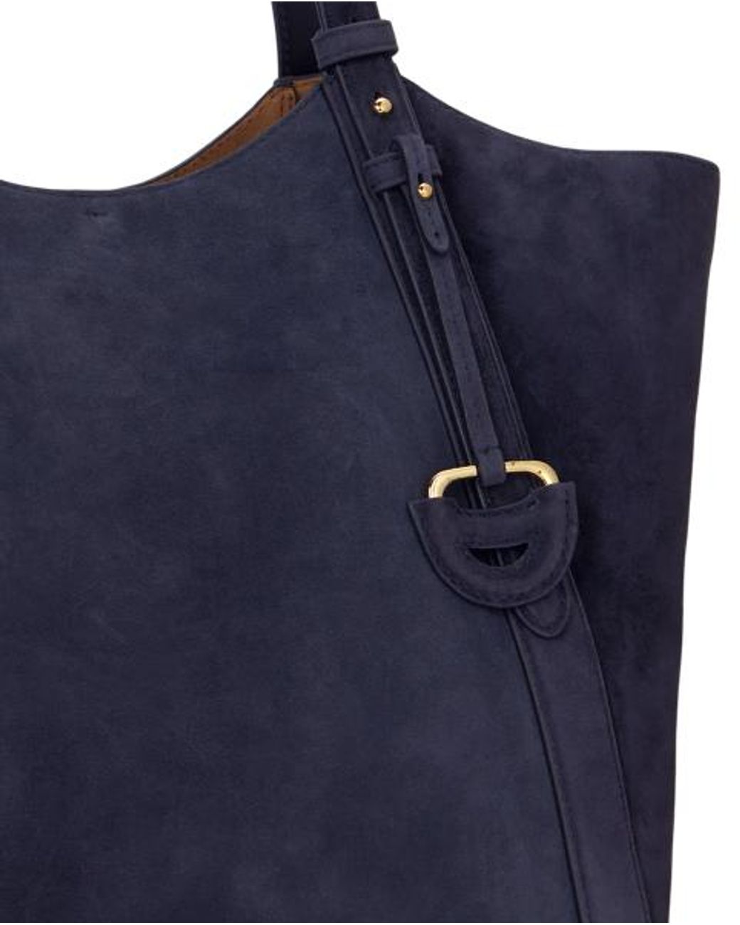 Ralph Lauren Blue Sheep-Suede Large Tasha Tote Bag