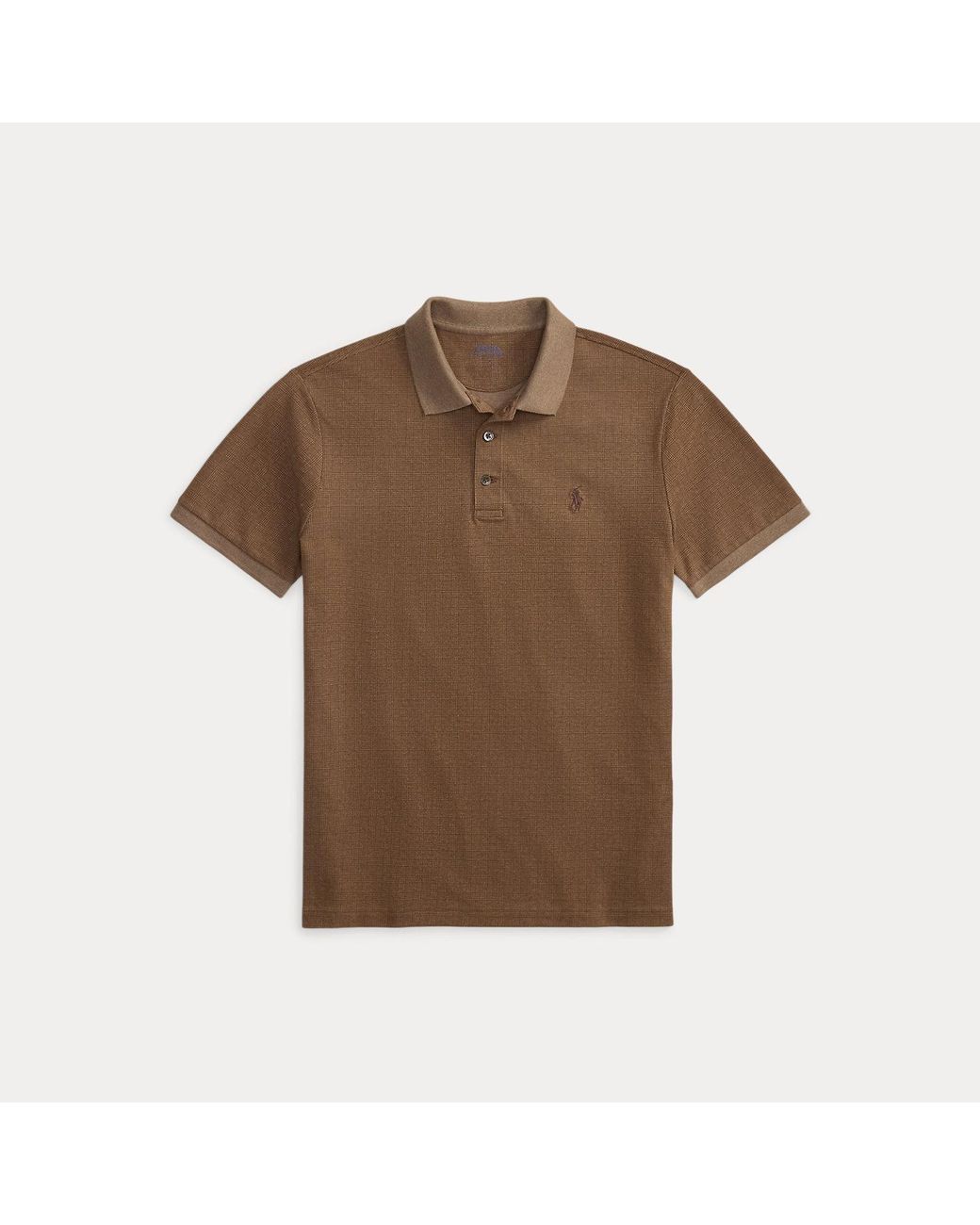 Polo Ralph Lauren Brown Custom Slim Fit Stretch Mesh Polo Shirt for men