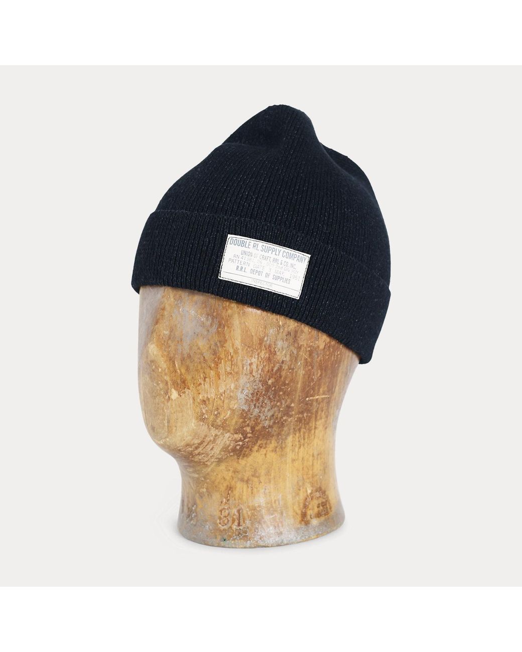 RRL Blue Dyed Cotton Watch Cap for men