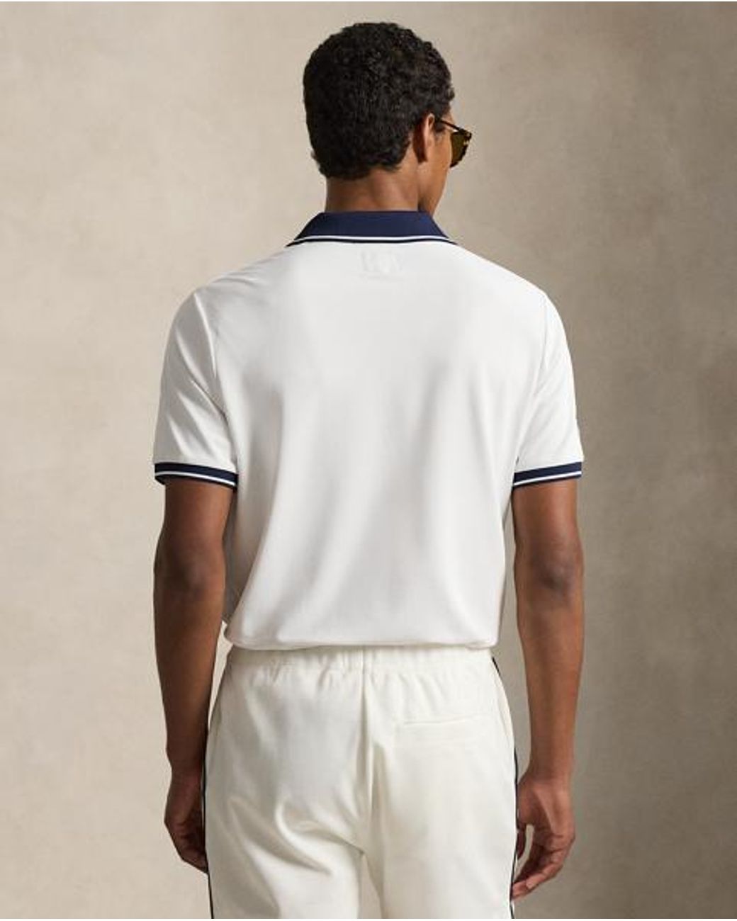 Polo Ralph Lauren White Wimbledon Classic Fit Mesh Polo Shirt for men