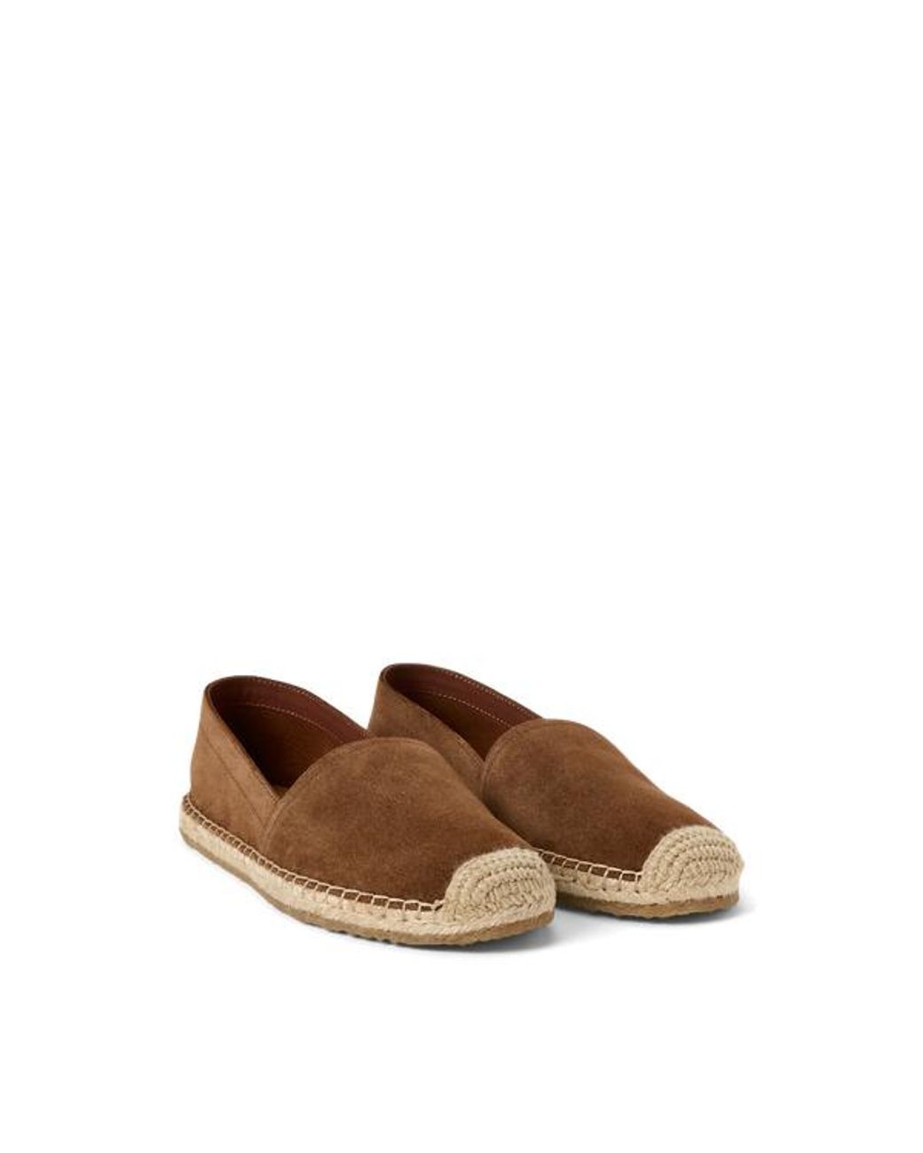 Ralph Lauren Brown Roughout Suede Espadrille