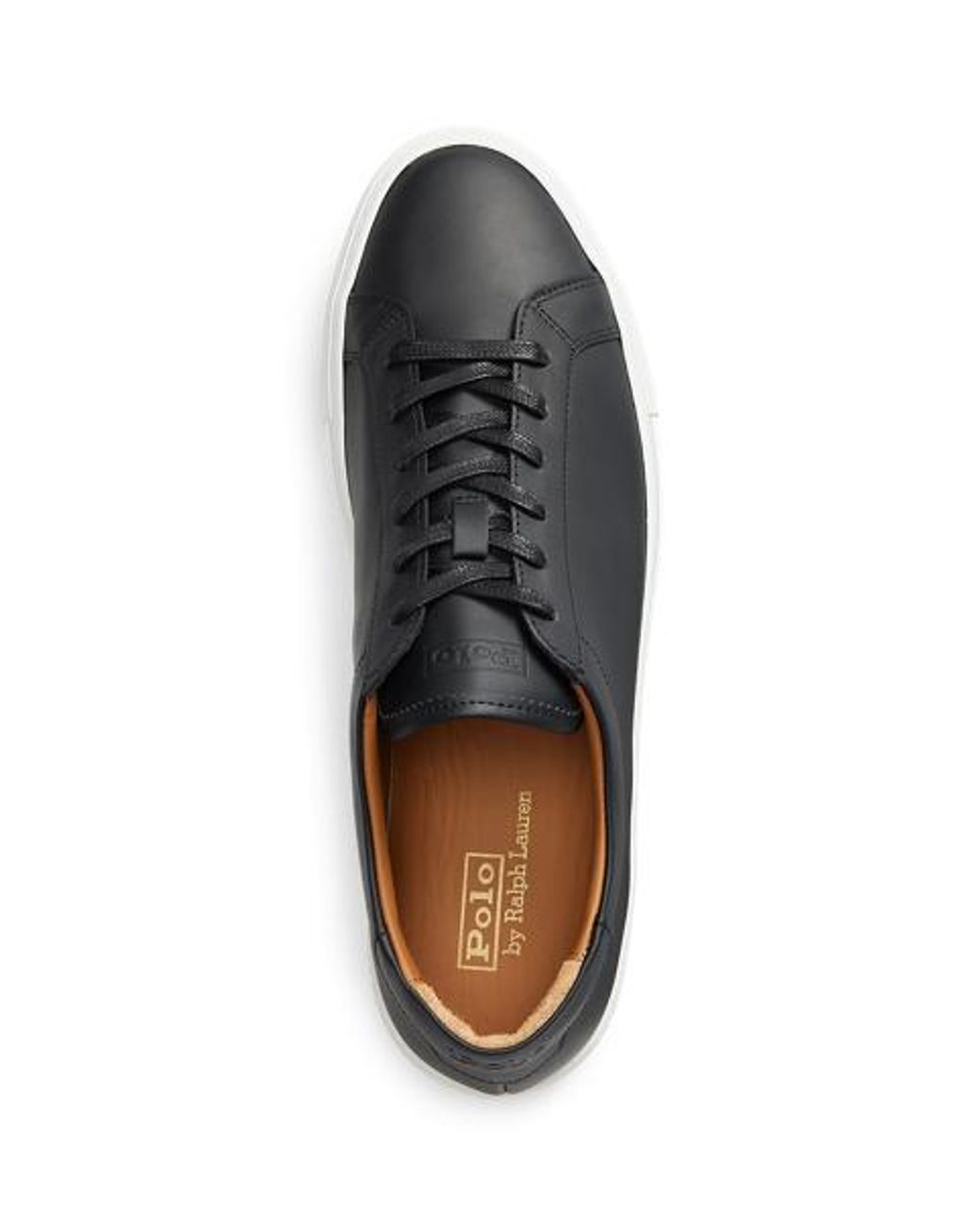 Polo Ralph Lauren Black Jermain Leather Trainer for men
