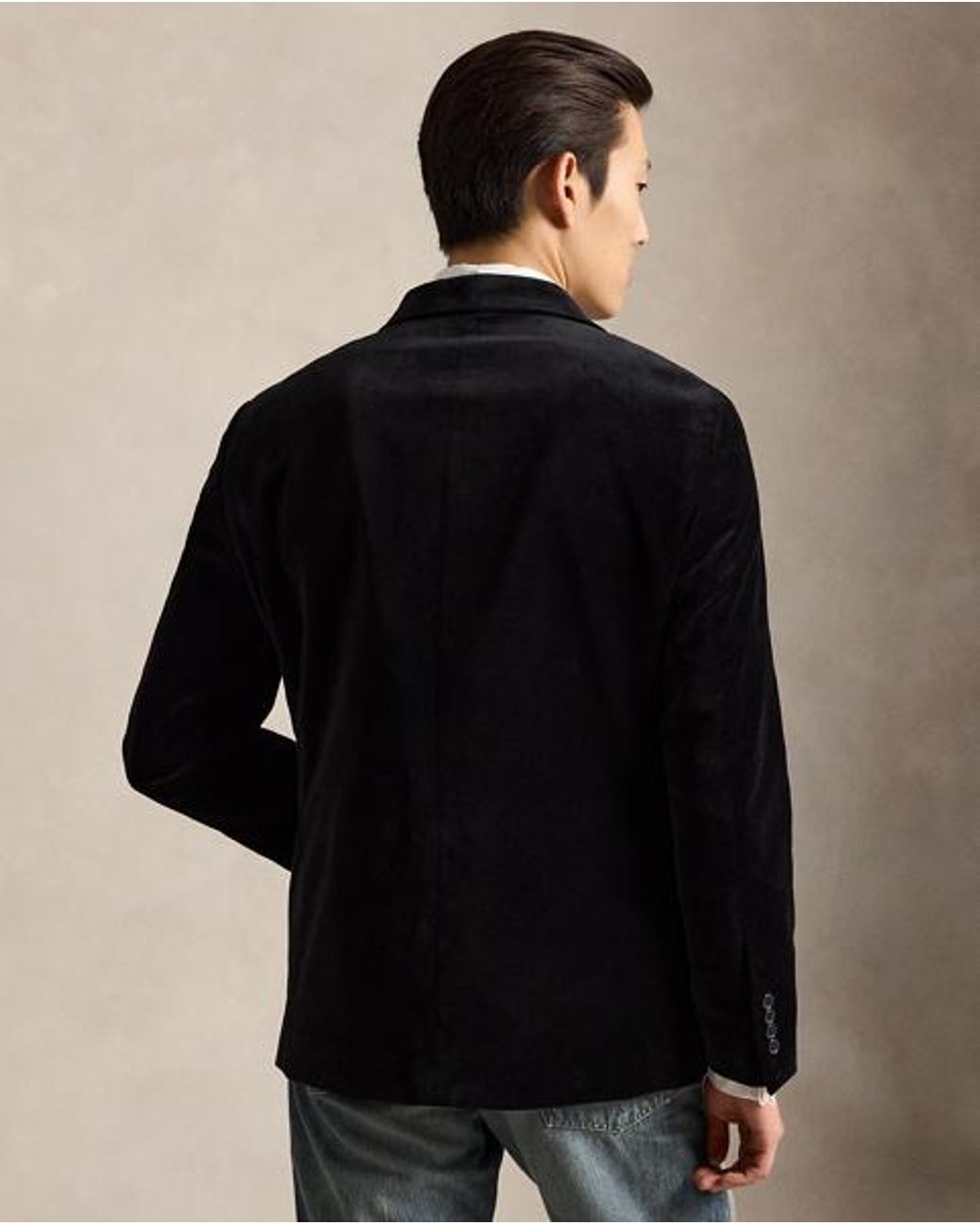 Polo Ralph Lauren Black Modern Fit Velvet Jacket for men