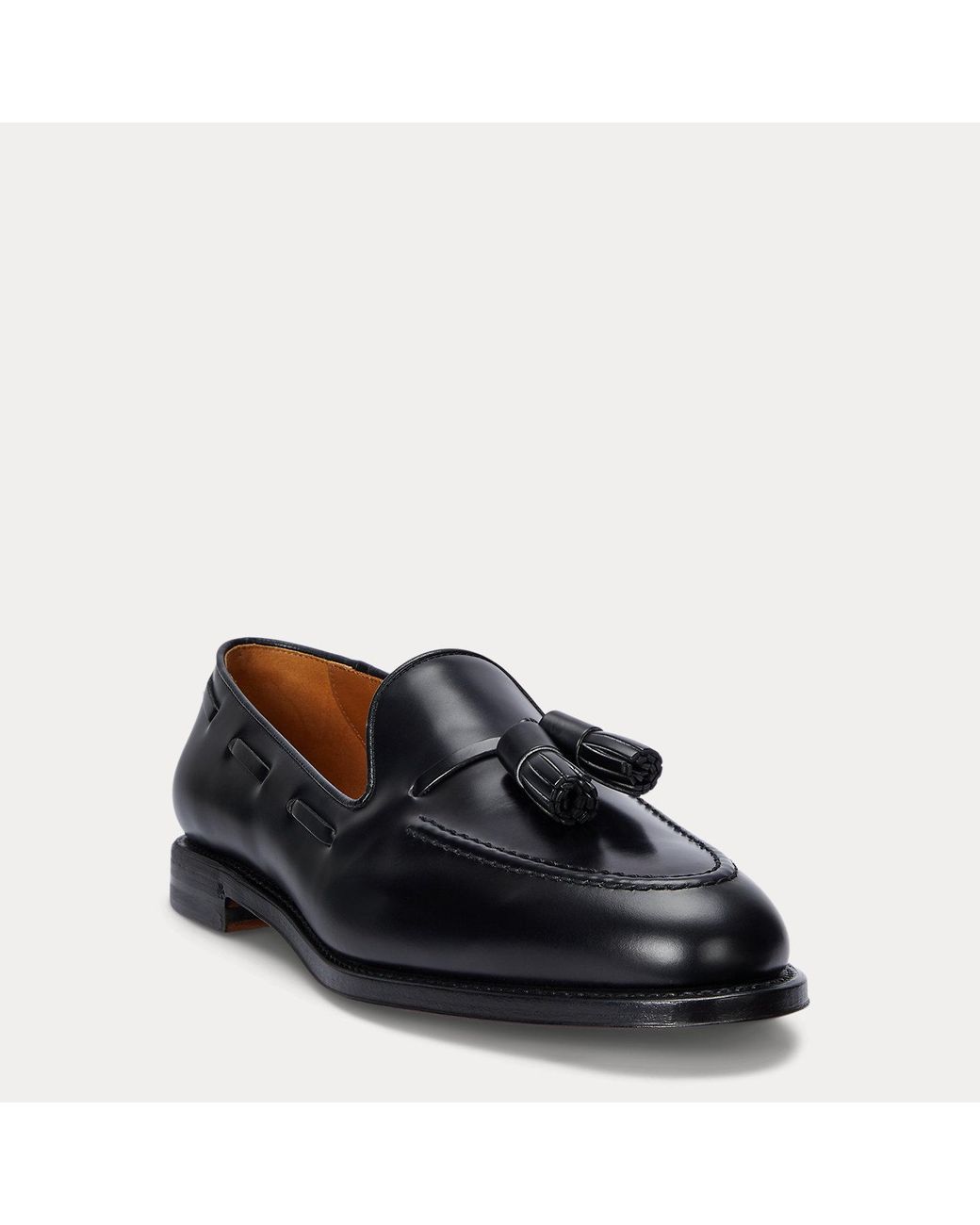 Polo Ralph Lauren Black Maestra Tassel Calfskin Loafer for men
