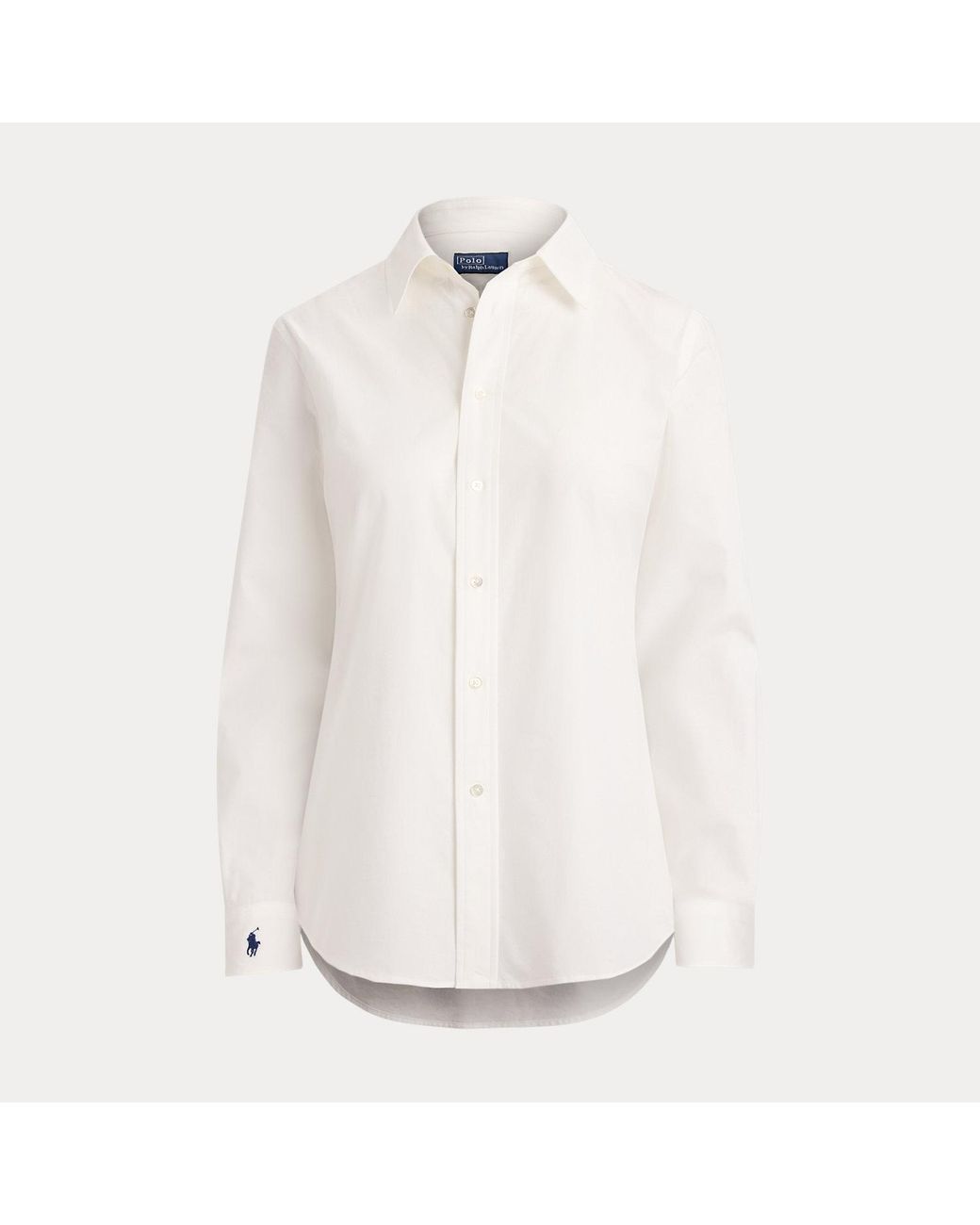 Ralph Lauren White End-On-End Stretch Slim Fit Cotton Shirt