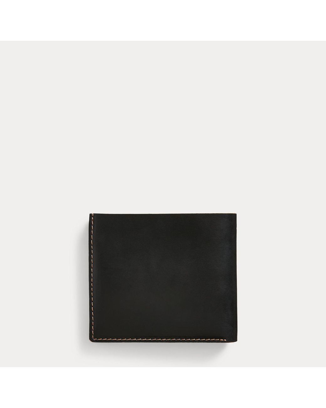 RRL Black Leather Billfold for men