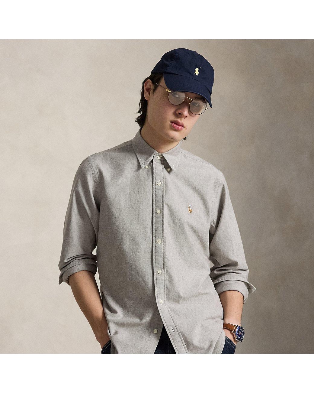 Polo Ralph Lauren Gray The Iconic Oxford Shirt for men