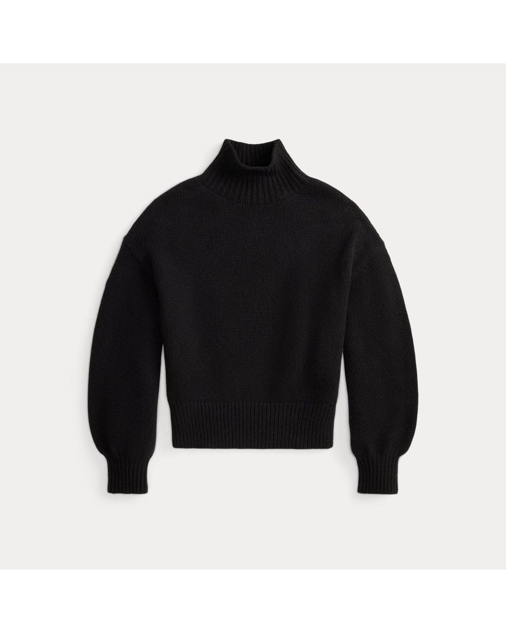 Polo Ralph Lauren Black Cashmere Funnelneck Jumper