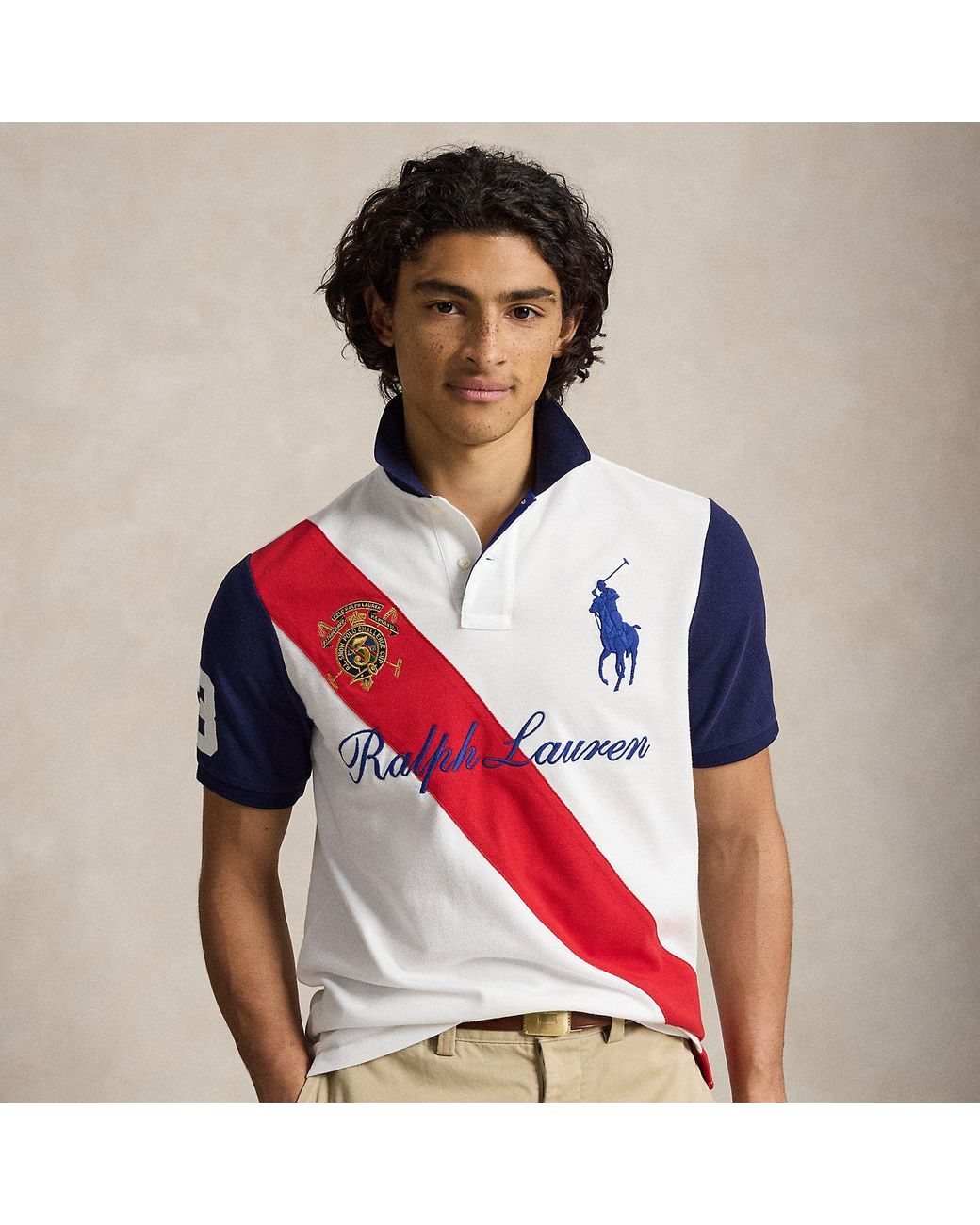 Ralph Lauren Red Classic Fit Big Pony Polo Shirt for men