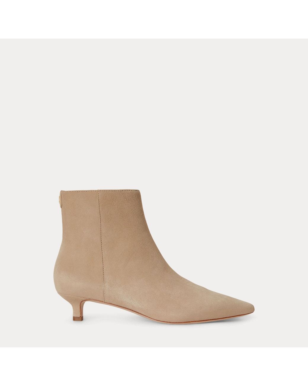 Ralph Lauren Natural Francesca Suede Bootie