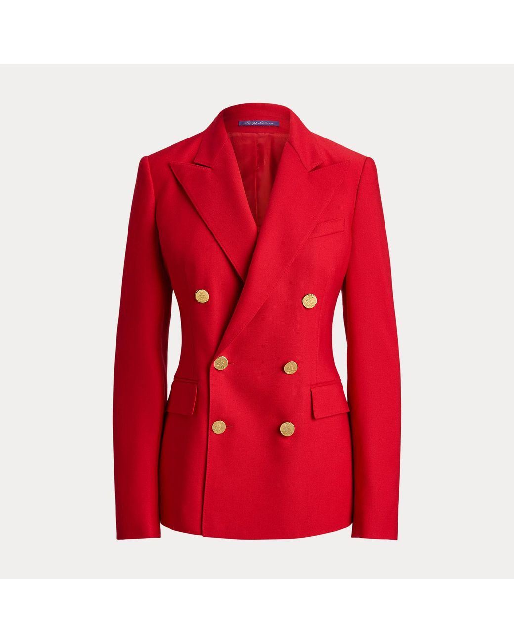 Ralph Lauren Red Camden Cashmere Jacket