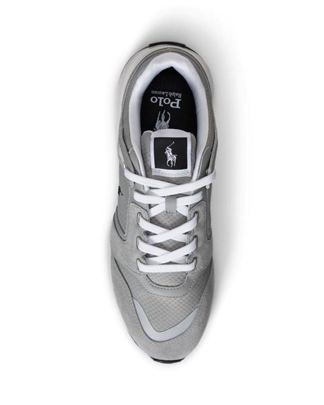 Polo Ralph Lauren White Train 89 V2 Suede-Panelled Trainer for men
