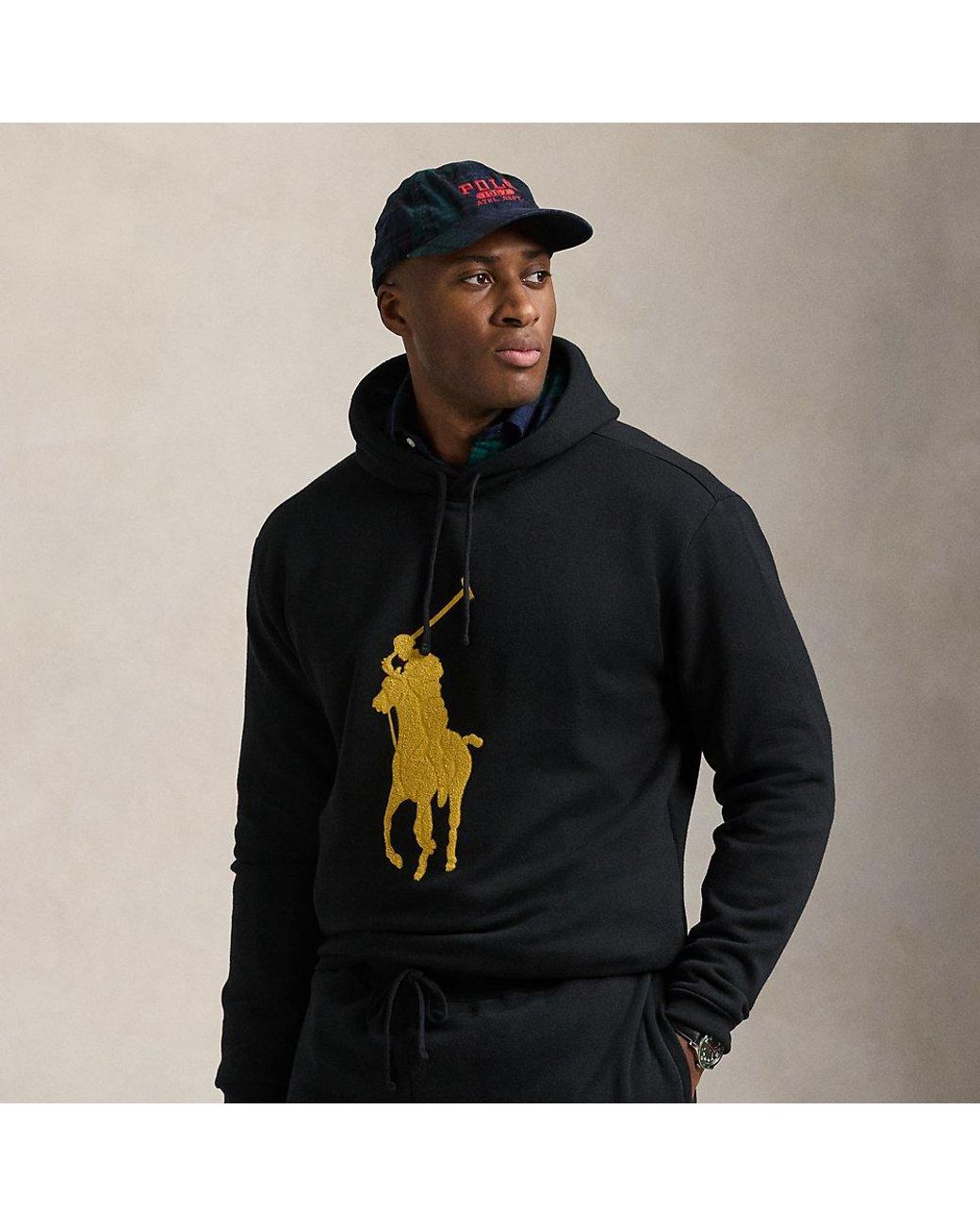 Mens ralph lauren black hoodie hotsell