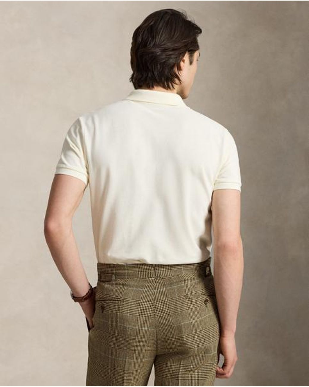 Polo Ralph Lauren White The Iconic Custom Slim Fit Mesh Polo for men