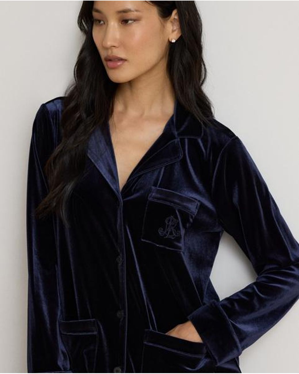 Ralph Lauren Black Velvet Sleep Set
