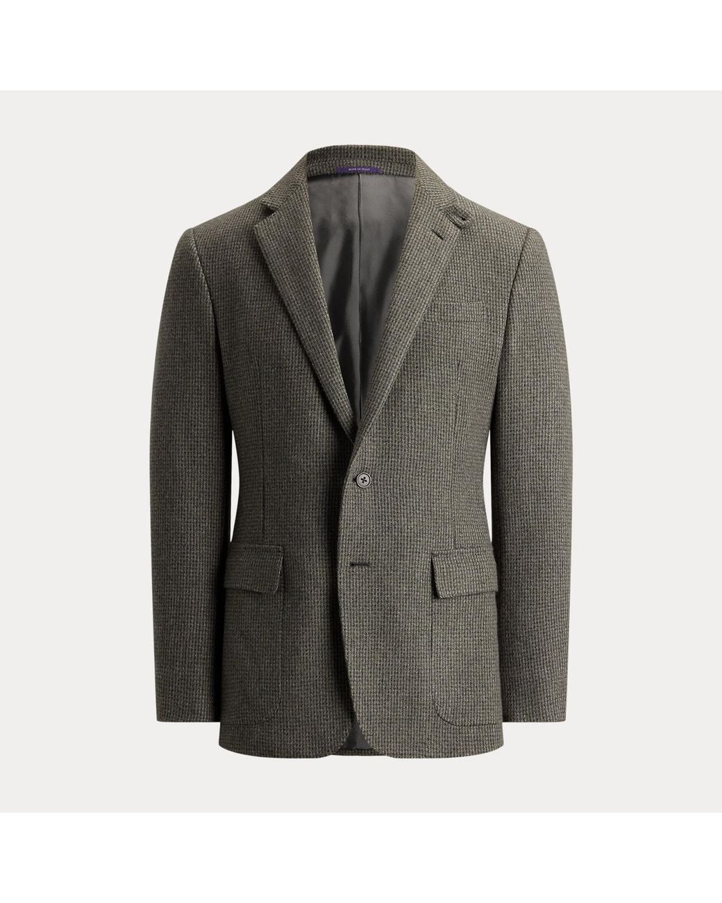 Ralph Lauren Gray Kent Hand-Tailored Tick-Weave Jacket for men