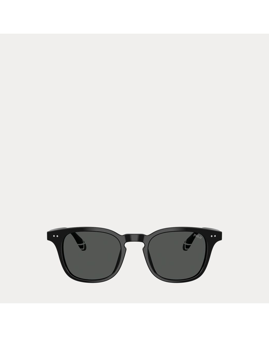 Polo Ralph Lauren Gray Heritage Rowing-Stripe Round Sunglasses for men