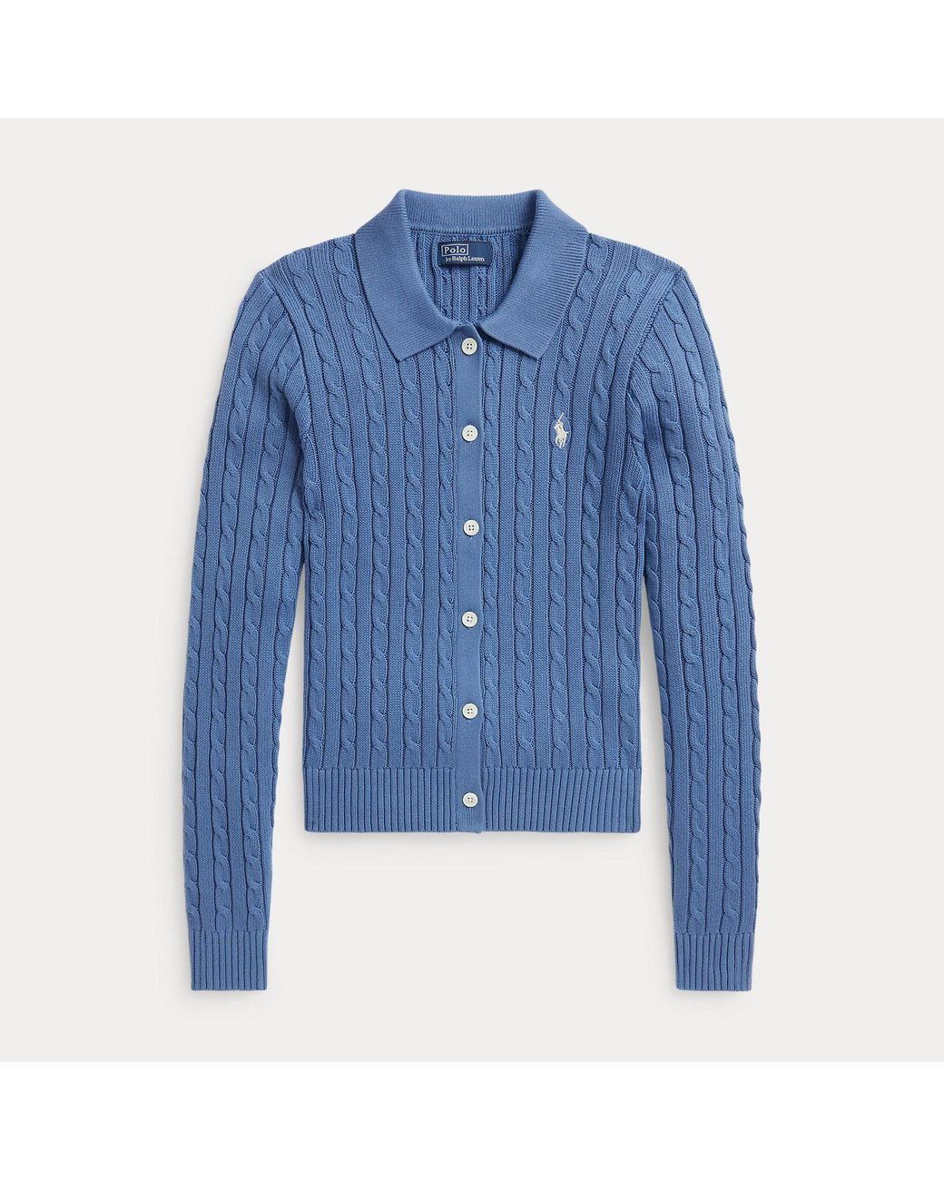 Polo Ralph Lauren Brown Cable-Knit Cotton Cardigan