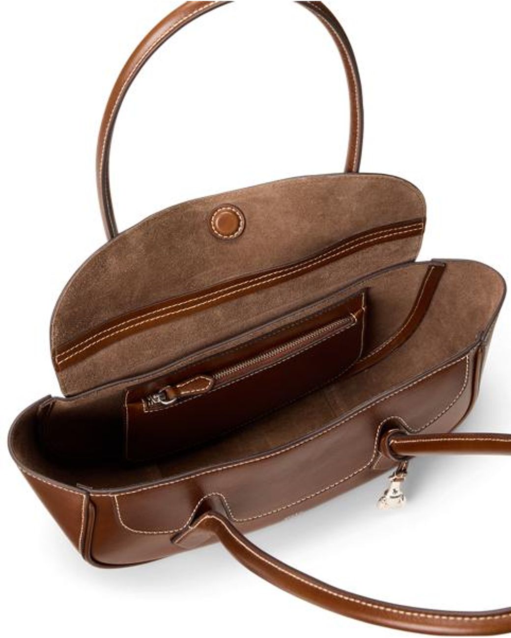 Ralph Lauren Brown Polo Blaze Leather Small Shoulder Bag