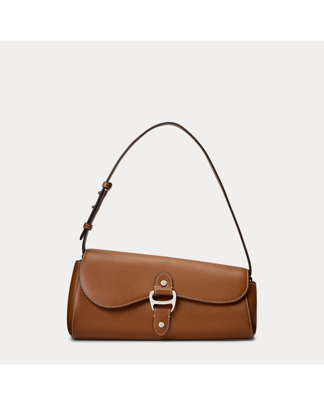 Ralph Lauren Blue Leather Medium Tasha East-West Bag