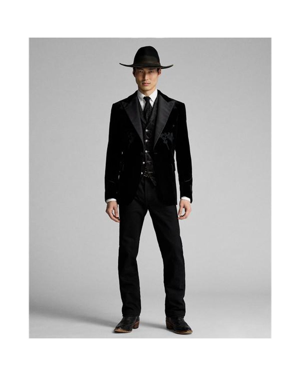 Ralph Lauren Embroidered Velvet Western Tuxedo Jacket in Ralph Lauren Embroidered Velvet Western Tuxedo Jacket in
