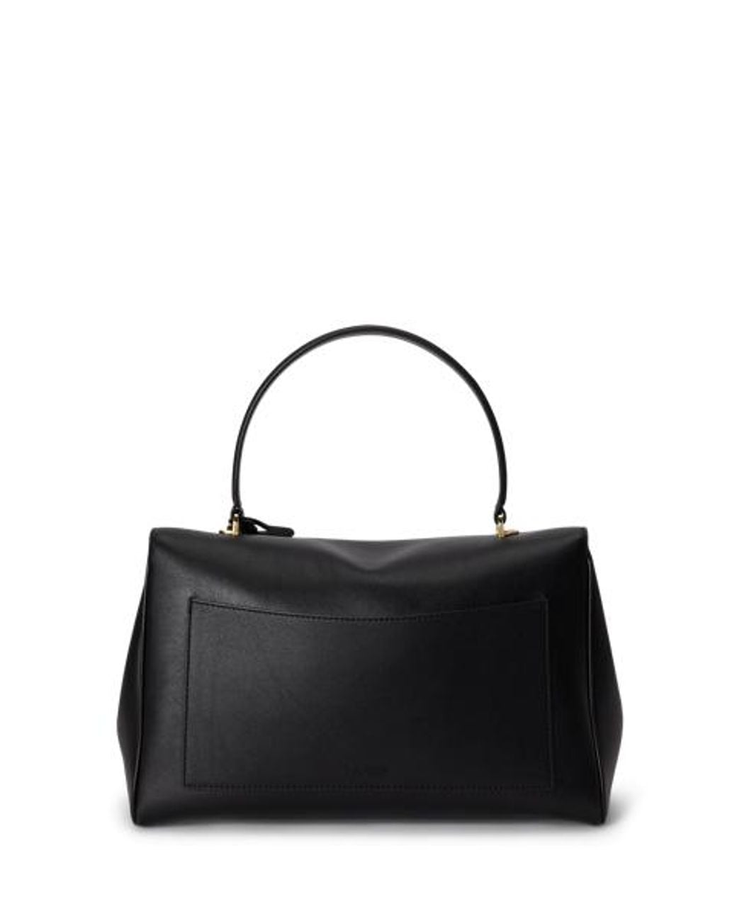 Ralph Lauren Gray Nappa Leather Medium Farrah Soft Satchel