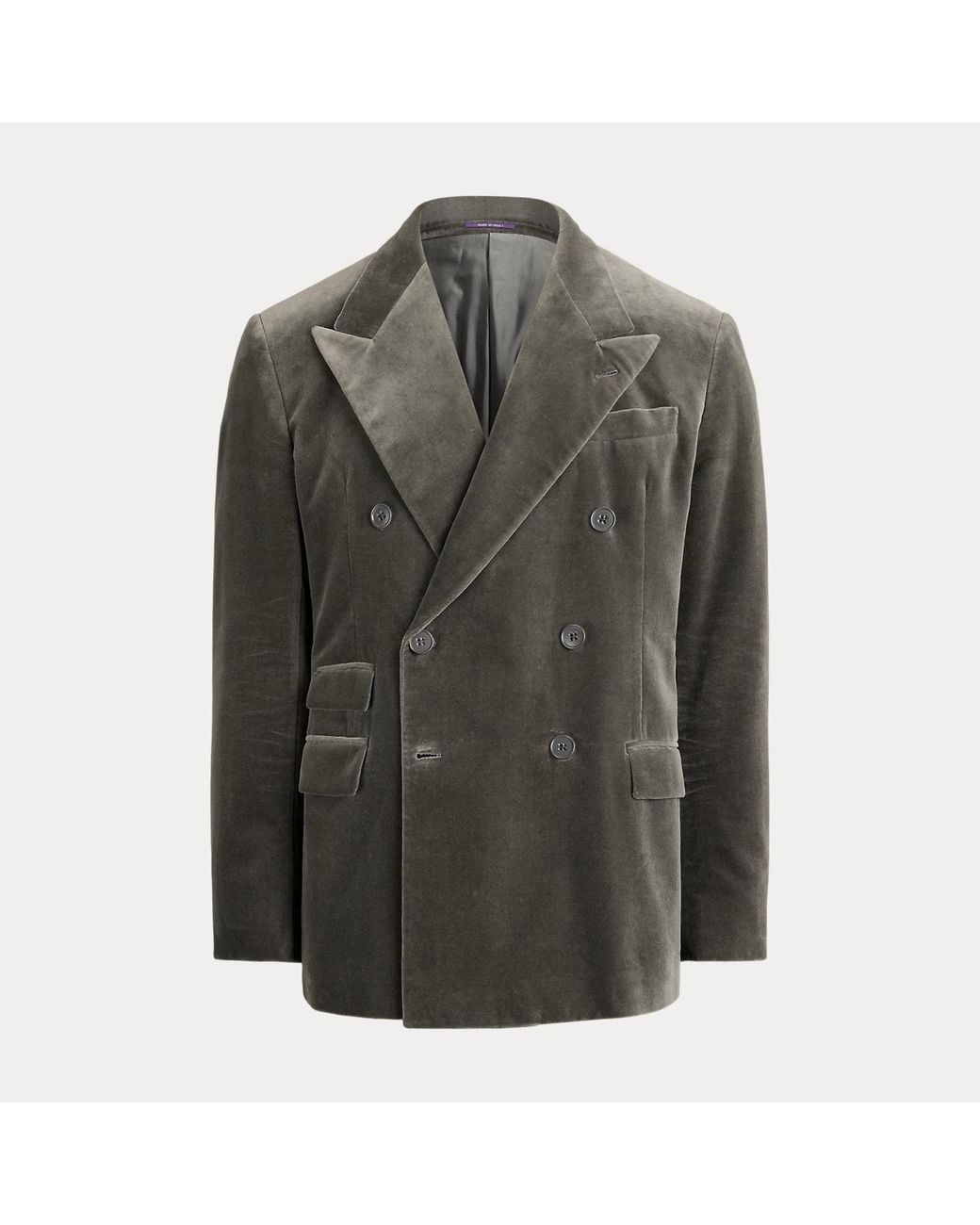 Ralph Lauren Gray Ralph Lauren Glenn Hand-Tailored Velvet Jacket for men